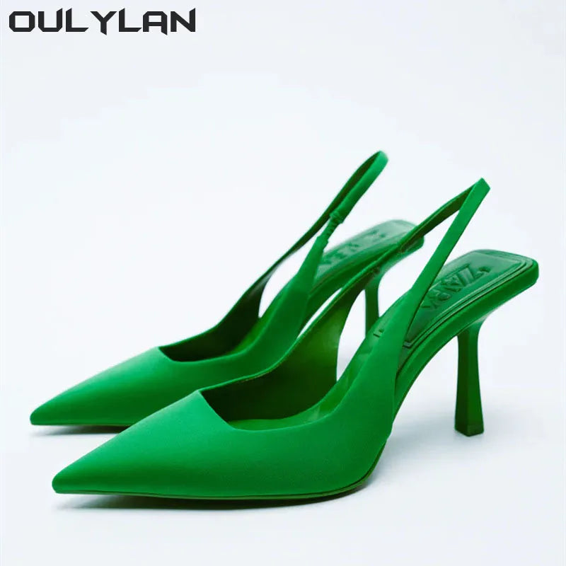 High heeled Sandals  Fashion Pumps Pointed Toe High Heels Shallow Sandals