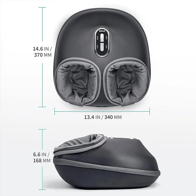 Foot Massager Heating Therapy Air Compression Shiatsu Knead Roller