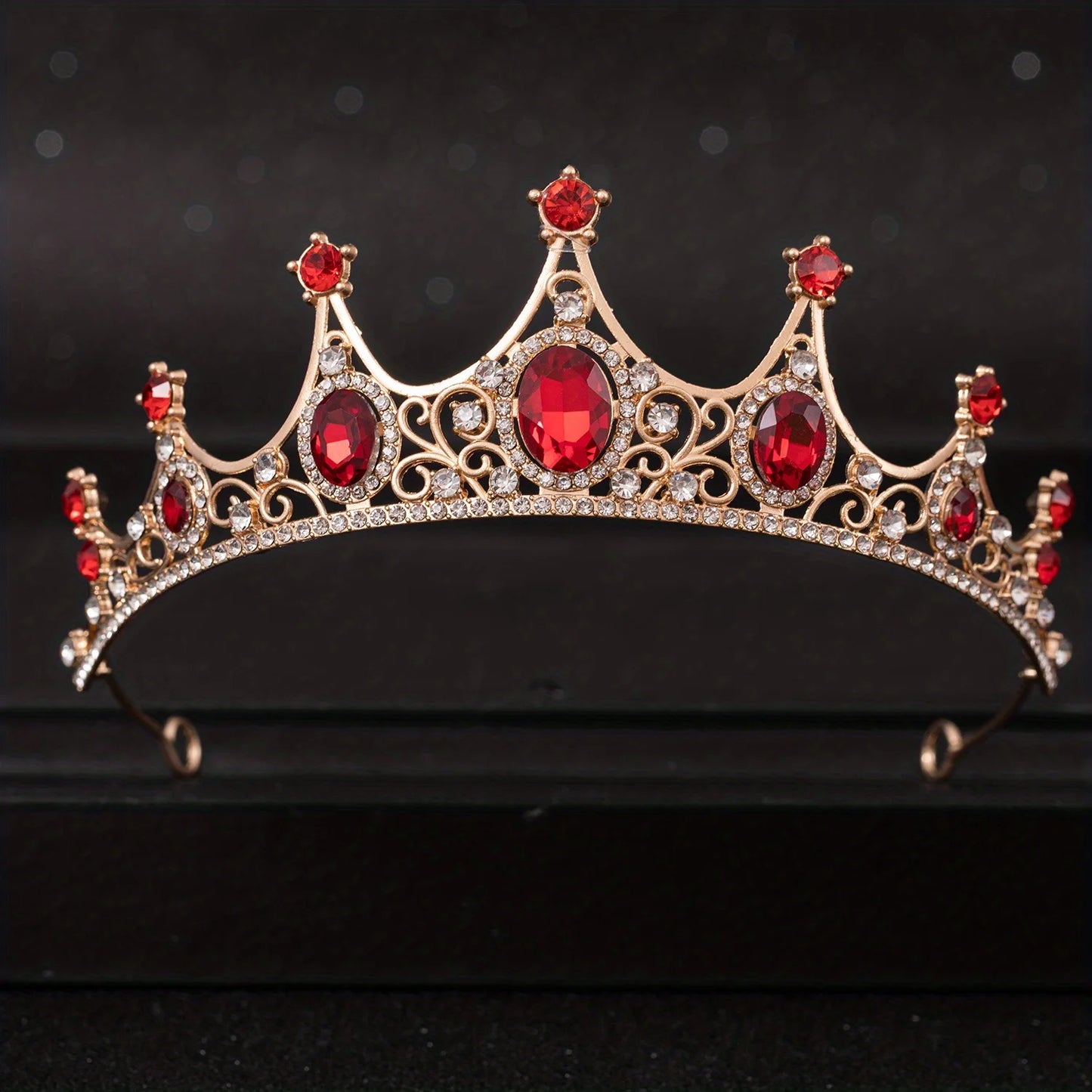 Baroque Crystal Tiaras And Crowns Rhinestone Prom  Crown Tiara For Women Bride Bridal Wedding Hair Accessories Jewelry