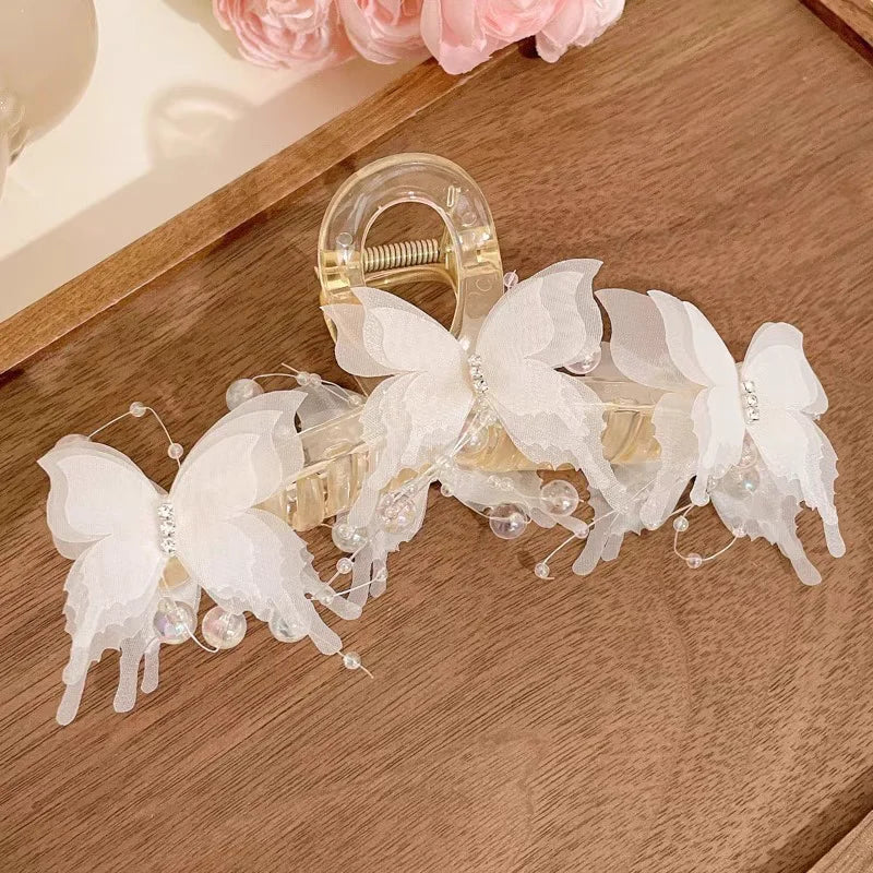 15CM Butterfly Large Hair Claw For Thick Hair Hair Claws Women Sweet Hairpin Ponytail Hair Clip Claw Accessories