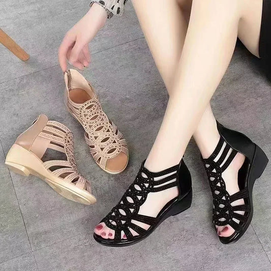 Roman Sandals for Women Summer  Soft Sole Outer Wear Women's Wedge Shoes Fashion Casual Designer Shoes for Women