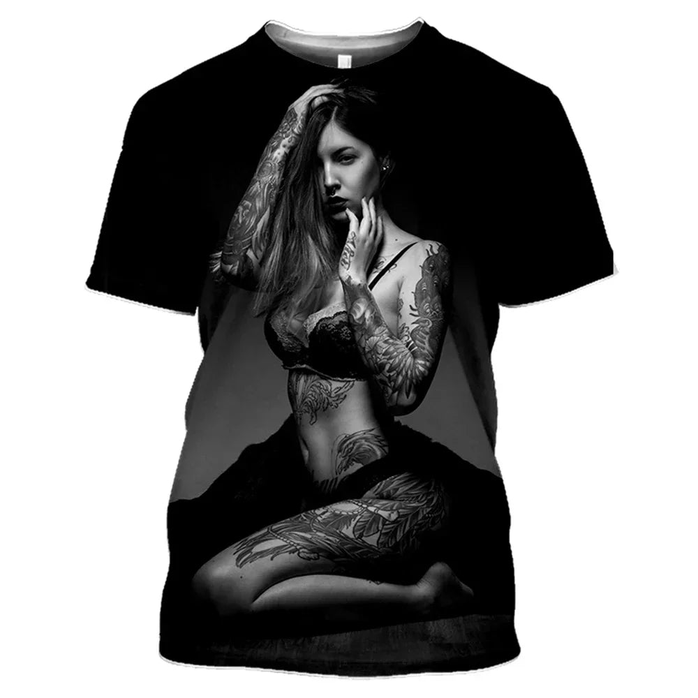 Summer Sexy Goddess 3d Print Men's/women's T-shirts Loose Casual Streetwear O-neck Short Sleeve Tops Tees Woman Clothes