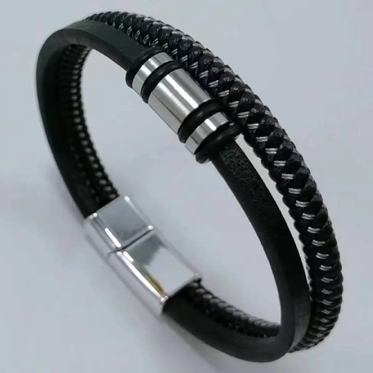 Tree Male Unique Design Trendy Vintage Cuff Men Bracelets PU Leather Bracelets Bangles for Men Jewelry