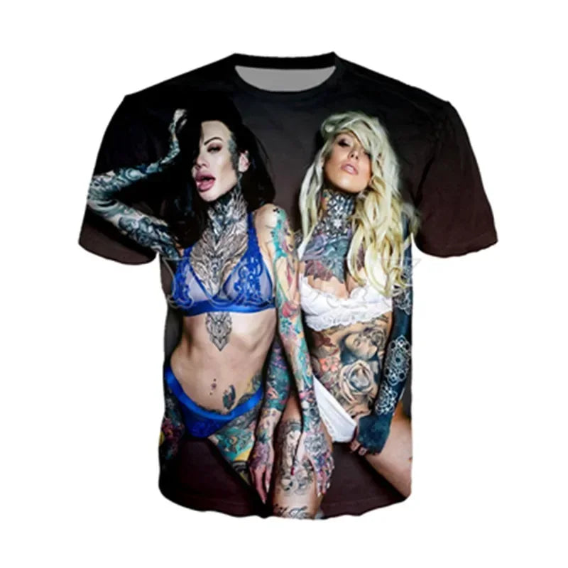 Summer Sexy Goddess 3d Print Men's/women's T-shirts Loose Casual Streetwear O-neck Short Sleeve Tops Tees Woman Clothes