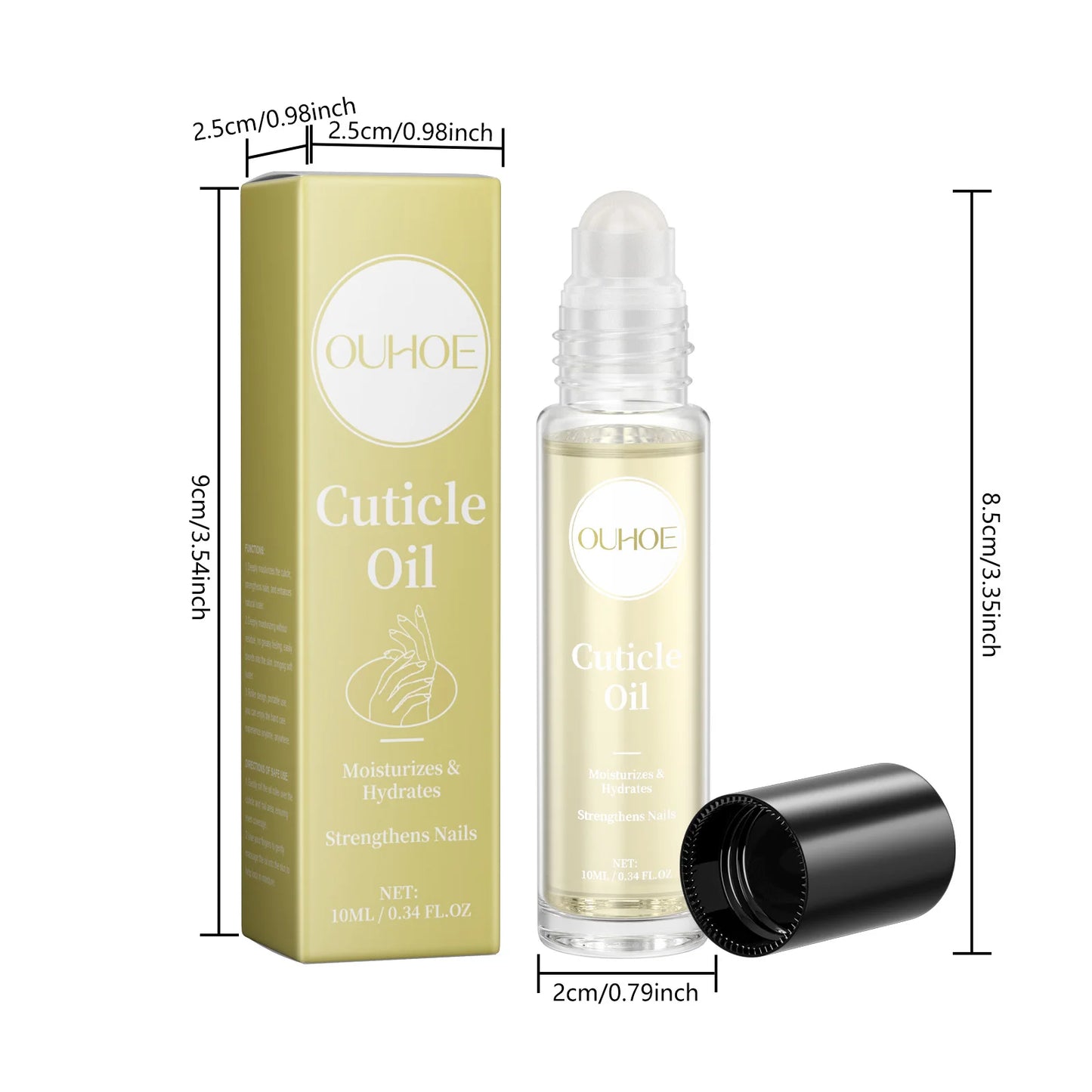 Nail Care Oil Roller - Deep Moisturize, Strengthen Nails, Natural Extracts, Non - greasy, Portable, for Daily Hand Care