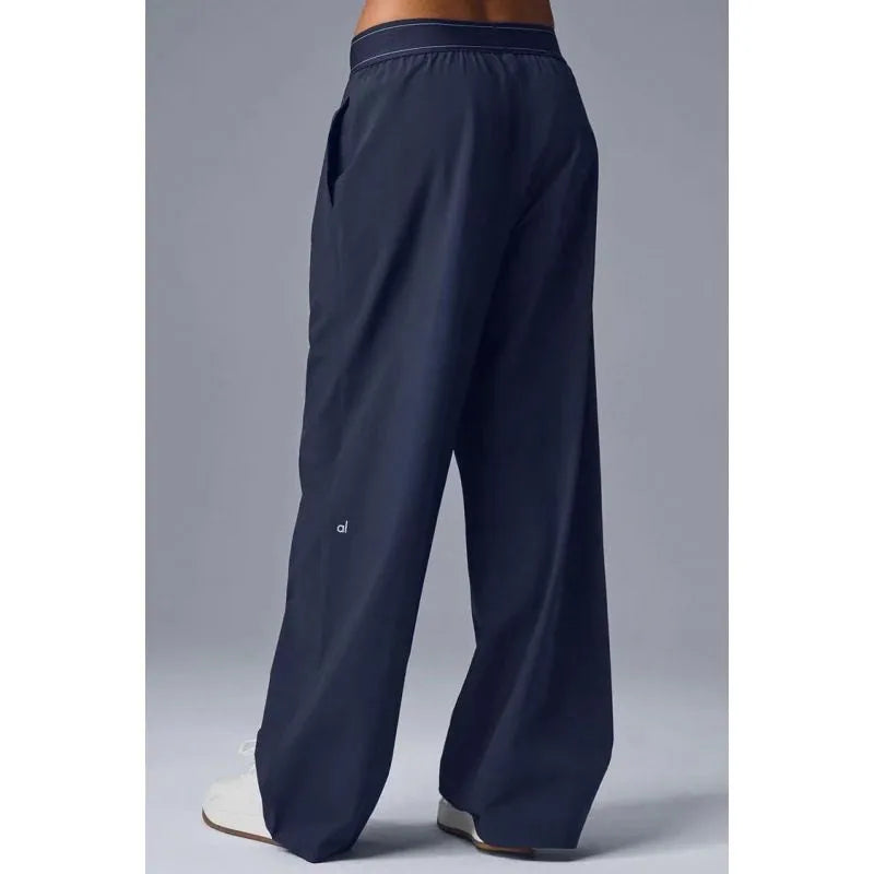 High-waisted women yoga casual straight leg casual pants Solid color high-grade sports casual yoga pants