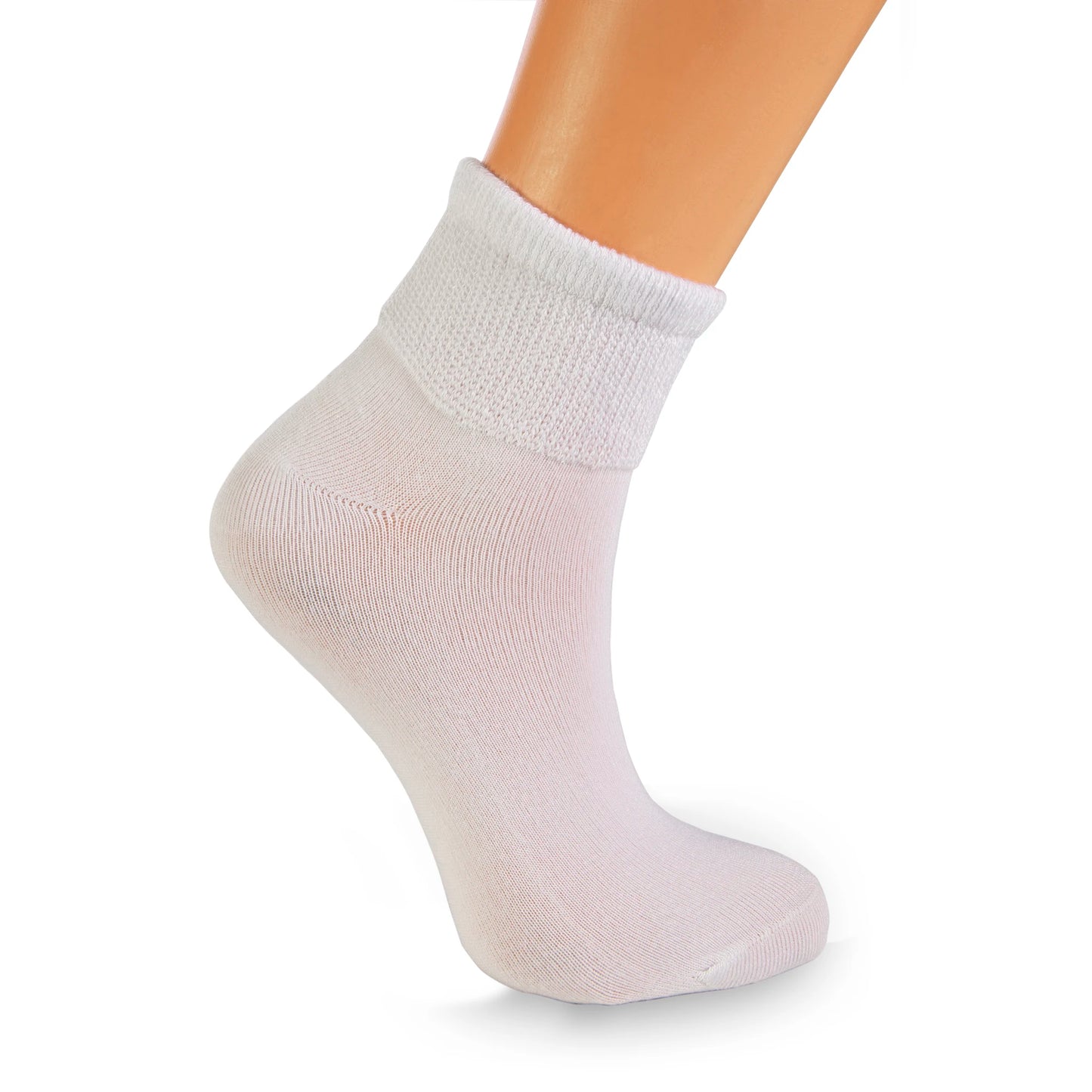 Cotton Diabetic Ankle Socks 3 Pairs Shoe Size 9-11
