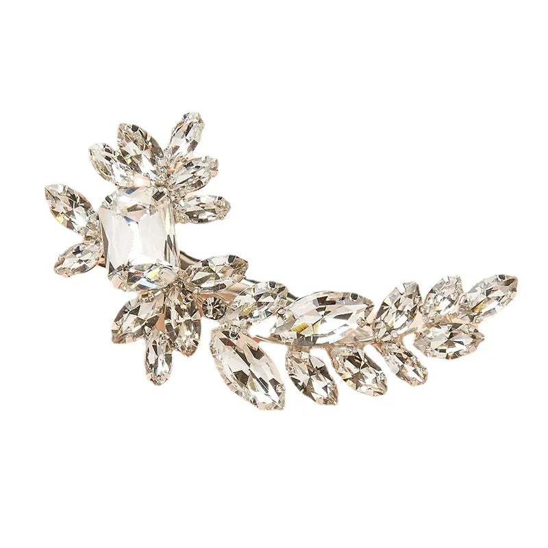 Leaf Rhinestone Hairpin for Women Fashion Branches Hairpin  Headpiece Jewelry Accessories