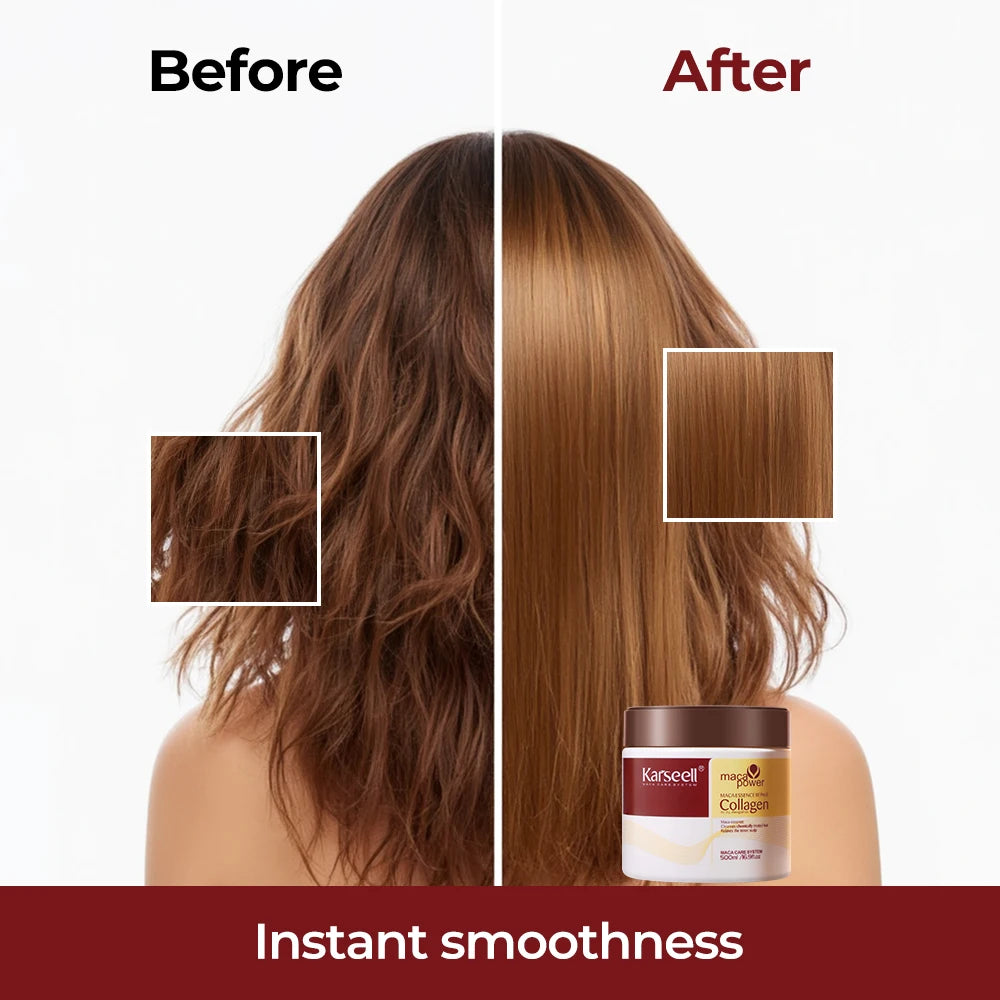 Karseell Collagen Hair Mask 16.90 fl.oz 500ml Deep Repair Maca Essence Repair Collagen for All Hair Type
