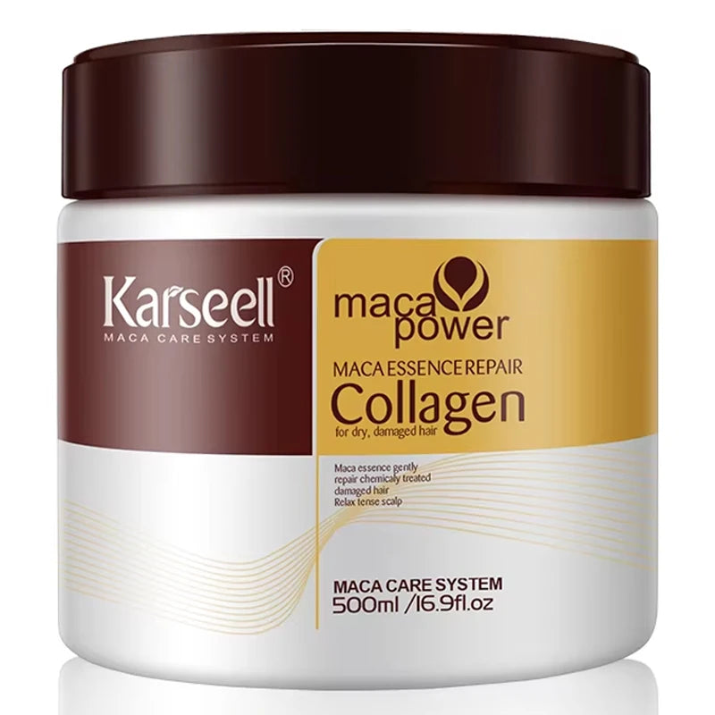 Karseell Collagen Hair Mask 16.90 fl.oz 500ml Deep Repair Maca Essence Repair Collagen for All Hair Type