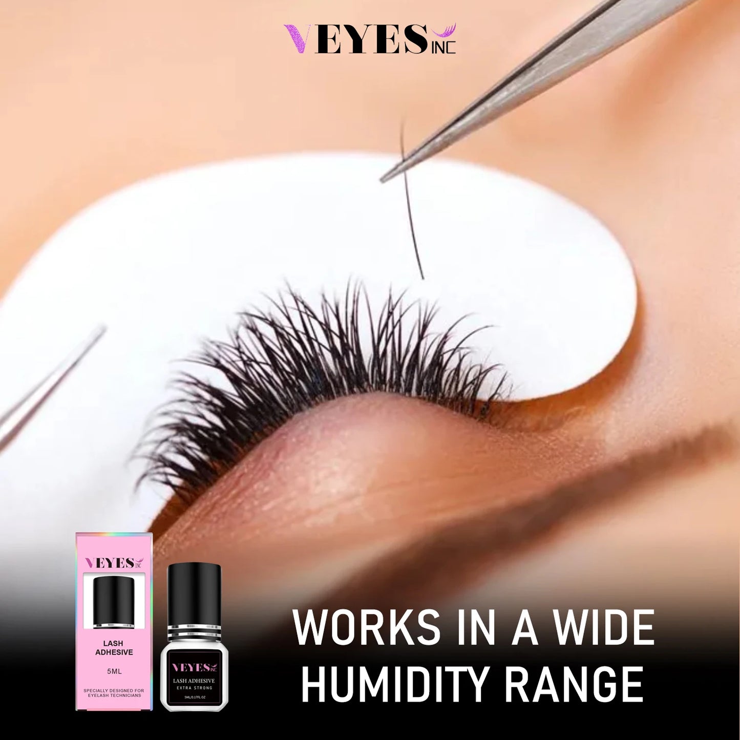 5ml Eyelash Extensions Glue  0.5 Second Fast Drying Strong Lash Adhesive 7 Weeks Retention