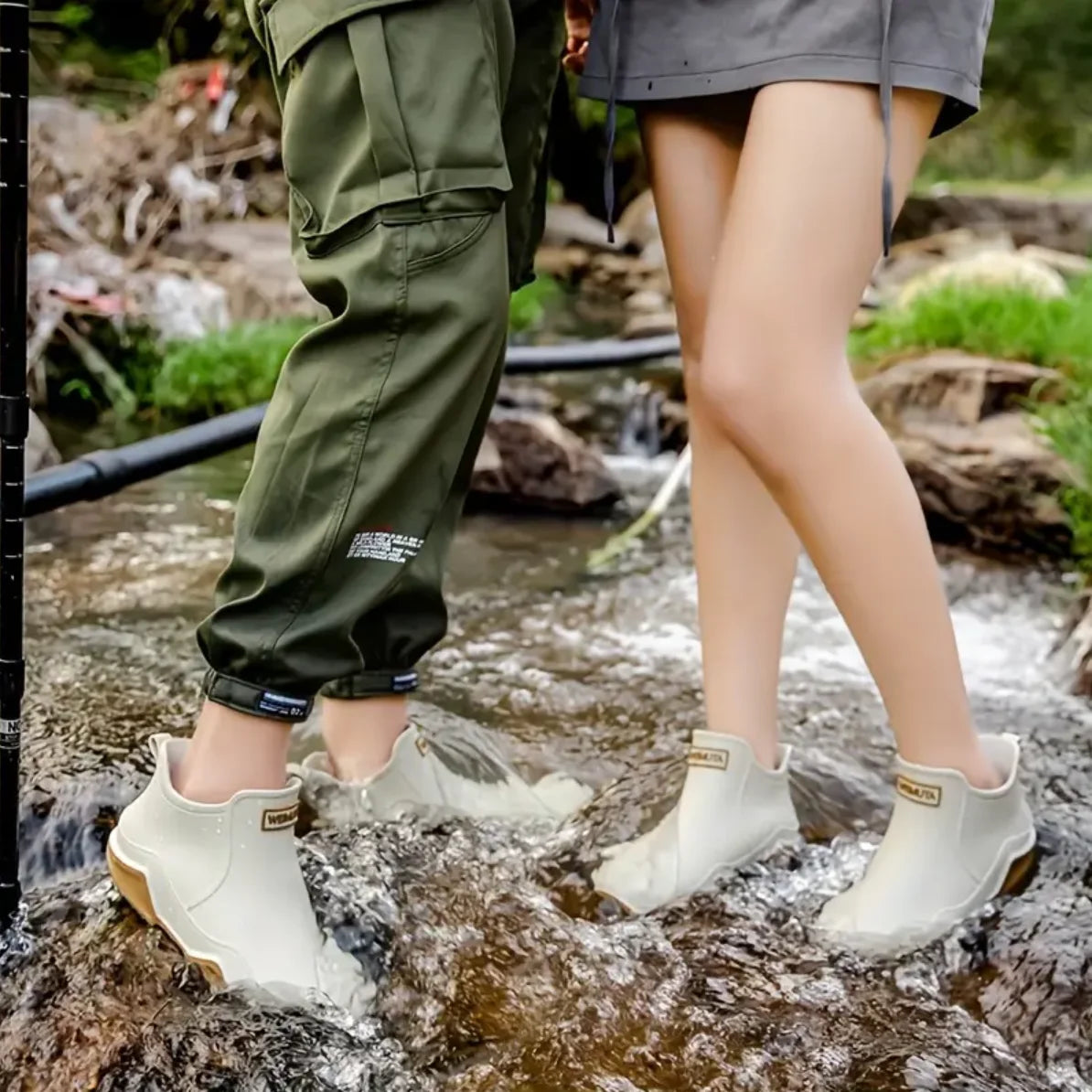 Trendy Outdoor Kitchen Non-slip Rain Boots, Motorcycle Waterproof Shoes, Rain Shoes Rubber Shoes Water Shoes Fishing Shoes