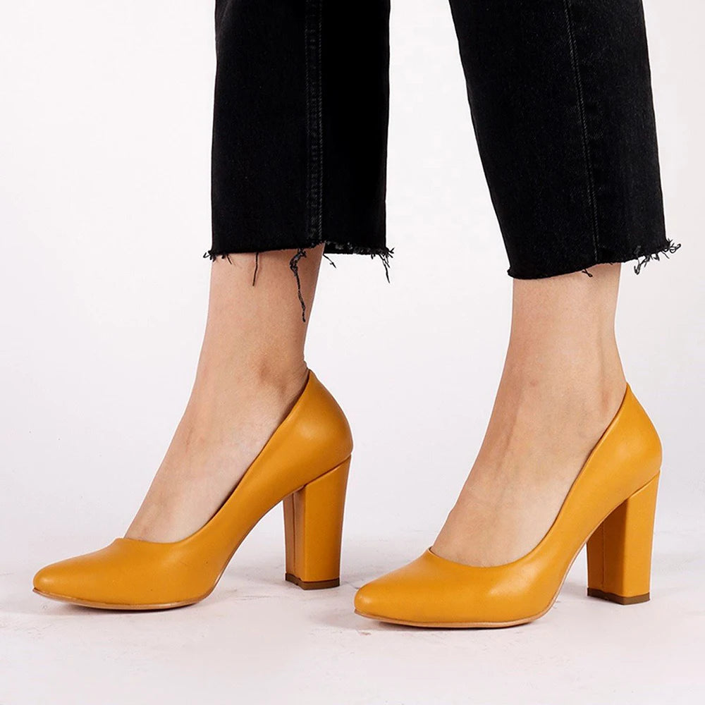 Big Size 34-45 Thick Heel Women Shoes Chunky Heel for Women Fashion Ladies Block Heel