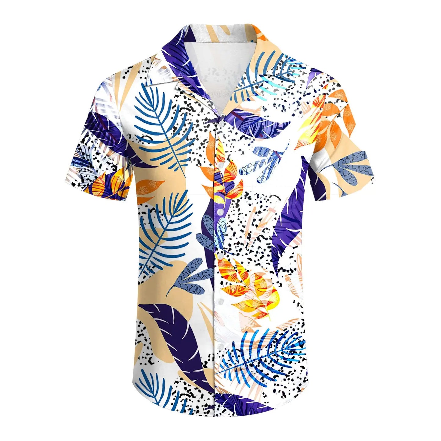 Men Sets Print Patchwork Lapel Short Sleeve Casual Shirt Beach Shorts Summer Streetwear Vacation Hawaiian Suits Men S-5XL