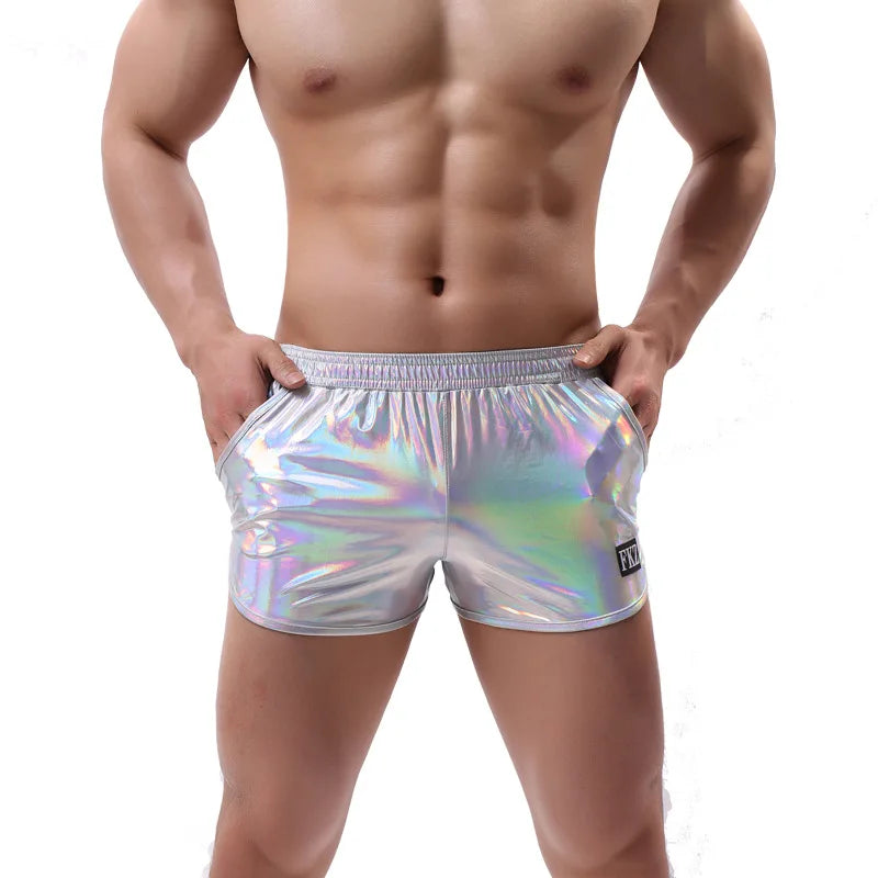 Men (or women) Casual Shorts Bling Bronzing Pocket Summer Boxer shorts Sports Jogging Fitness