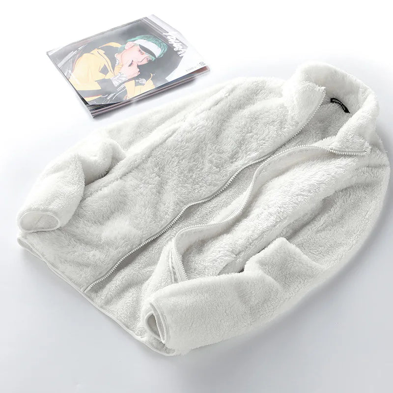 Thermal Fleece Jacket Men Women Outdoor Warm Sport Running Jacket Thick Soft Sweater Activewear