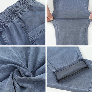 Casual Denim Ankle-length Vintage Baggy Vaqueros Elastic High Waist  Jeans