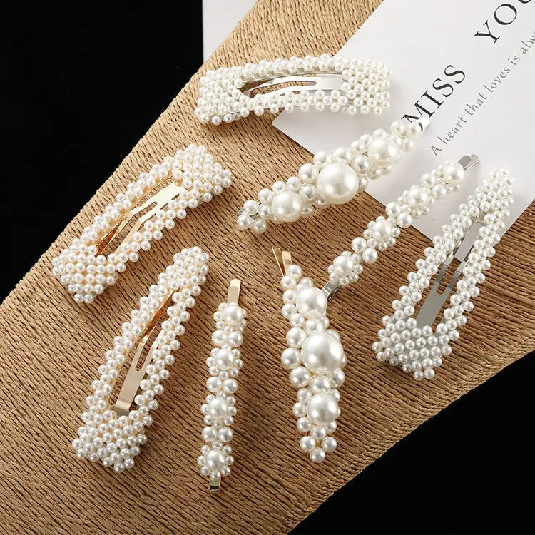 Simulated Pearl Hair Clips For Women Hairpins Geometric Hair Barrettes Fashion Hairgrip Hair Accessories