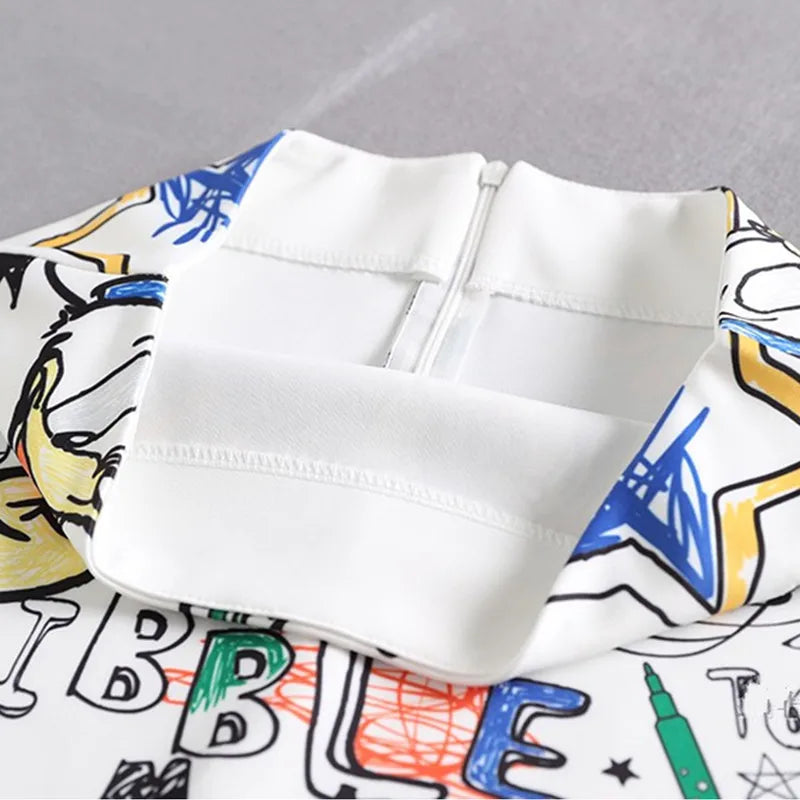 Women's Pencil Skirt High Waist Slim Skirts Print  Large Size Cartoon Summer