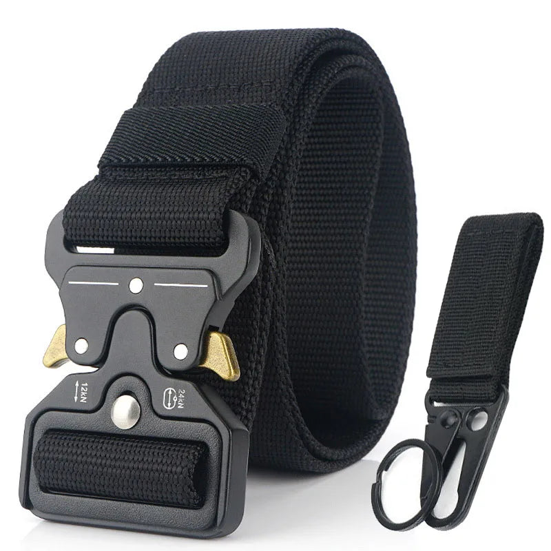 4.3cm Military Belt 1200D Strong Soft Nylon Wide Belt Rust-Proof Metal Buckle Tactical