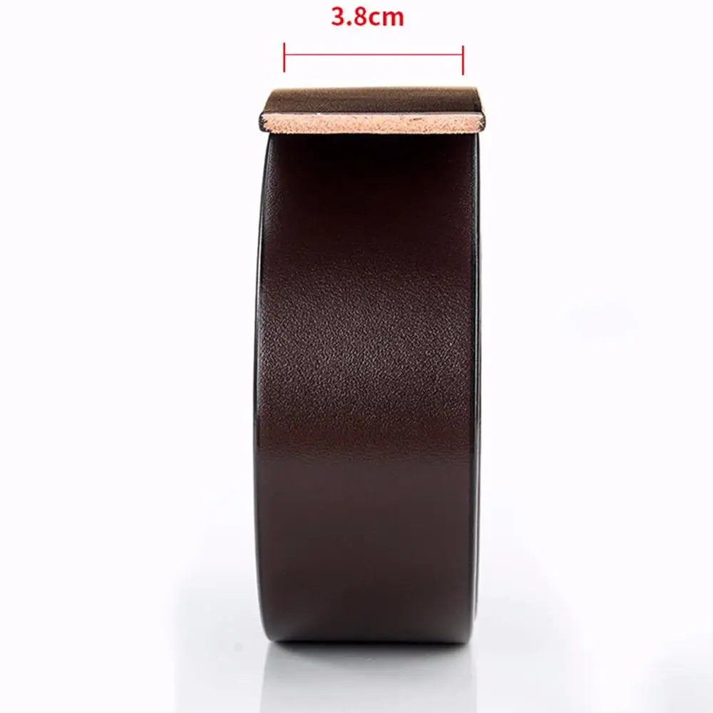 Cowhide Leather for Pin Smooth Belts Vintage 38mm Width Without Buckle