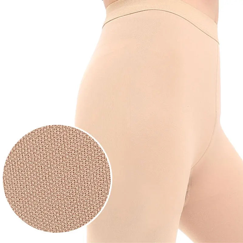 Medical 15-20 mmHg Compression Pantyhose, Waist High Open Toe Support Tights Stockings Anti Fatigue Travel Flight Soft Feel