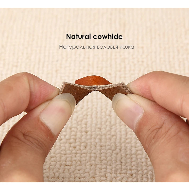 Leather Belt Hard Metal Buckle Natural Cowhide 2.3cm Thin