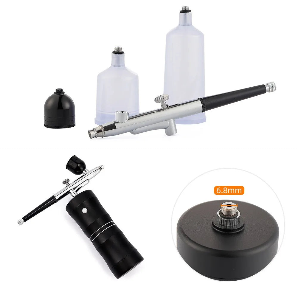 Top 0.3mm Mini Air Compressor Kit Air-Brush Paint Spray Gun Airbrush For Nail Art Tattoo Craft