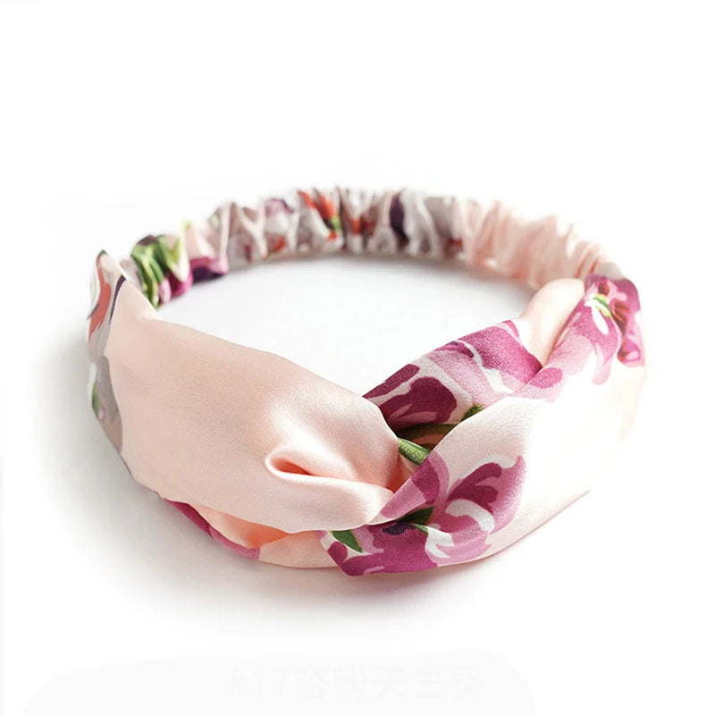 Fashion Women Summer Bohemian Hair Bands Print Headbands Vintage Cross Turban Bandage Bandanas Hair Bands Hair Accessories