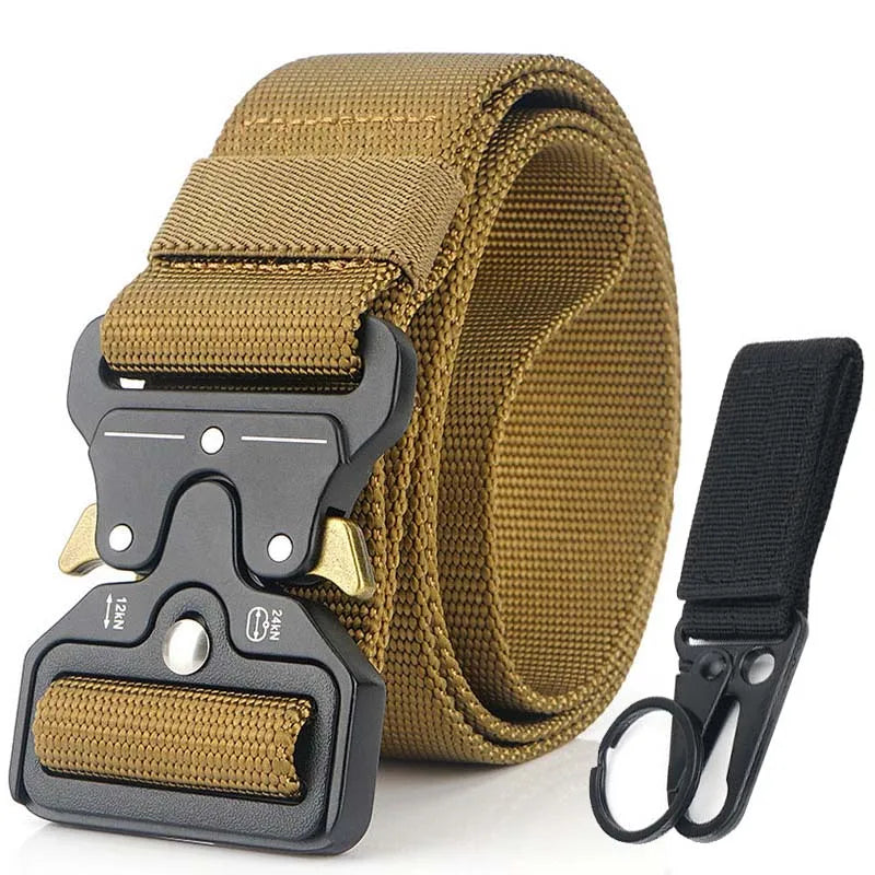 4.3cm Military Belt 1200D Strong Soft Nylon Wide Belt Rust-Proof Metal Buckle Tactical