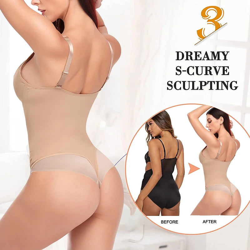 Slimming  Bodysuit  Body Shaper Waist Trainer  Shapewear  with Padded Bra