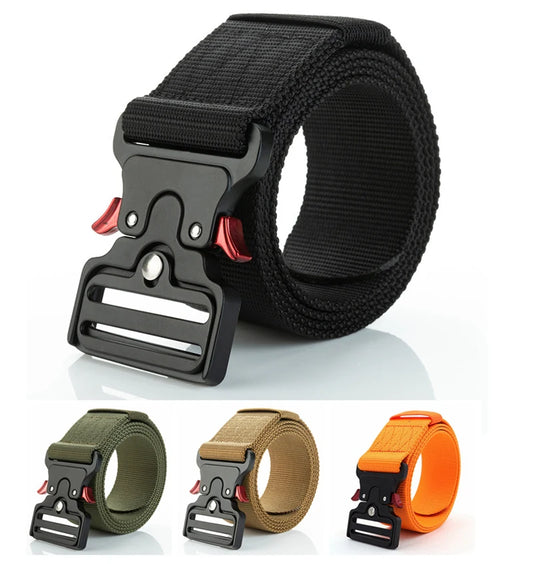 50mm Width Tactical Style Belt, Riggers Belt Heavy-duty Quick-release Zinc Alloy Buckle