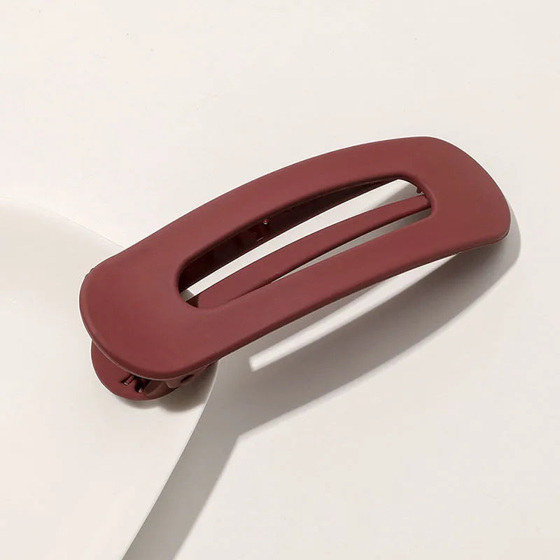 Frosted Large Hair Clips For Women Girl Hair Accessories Fashion Color Solid Acrylic Hairpins Toothed Non-slip BB Barrette