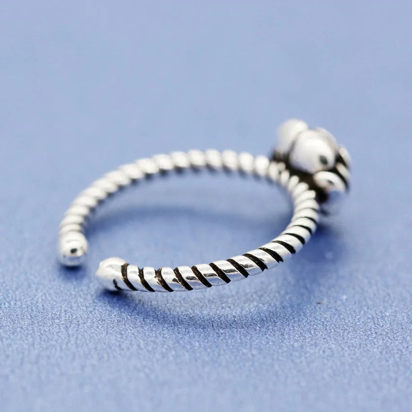 Adjustable Flower Rings with Stones