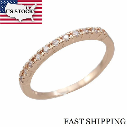 Rose Gold Color Cubic Zirconia Ring