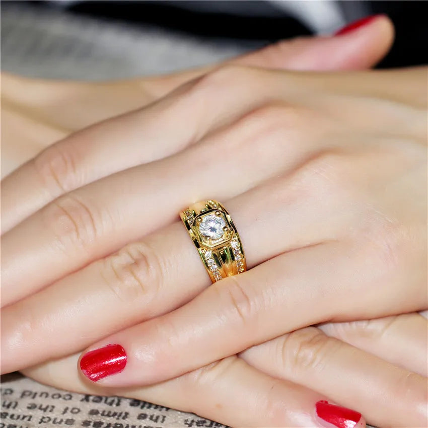Gold Color Ring  Anillo Bijoux Anel Jewelry