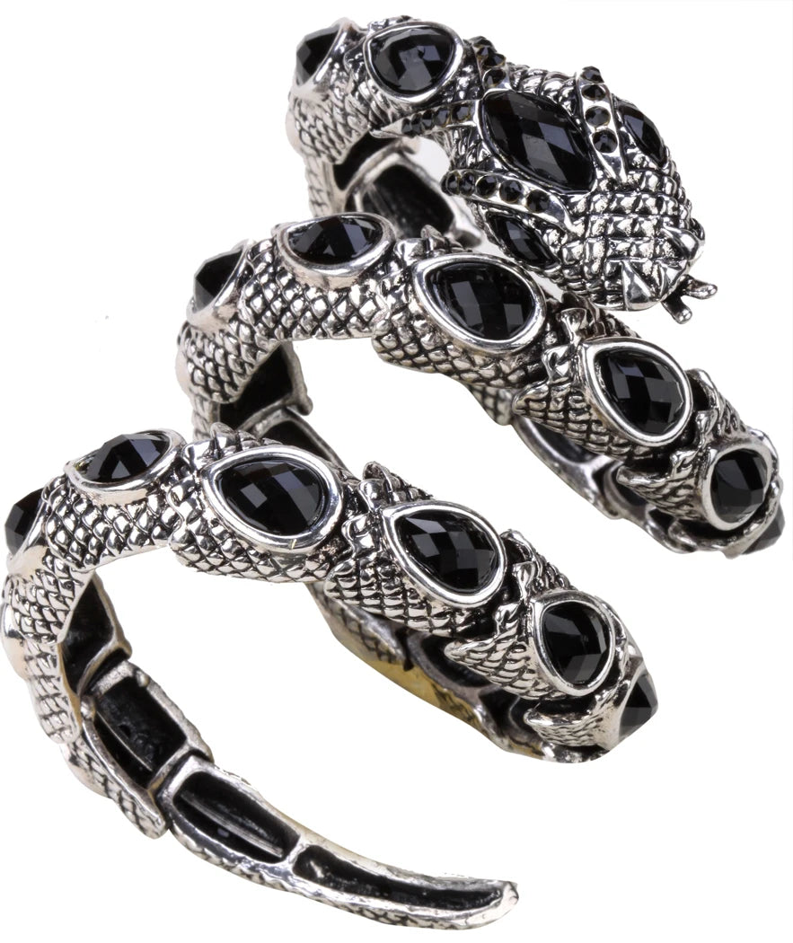 Stretch Snake Bracelet Armlet Upper Arm Cuff  Women  Crystal Bangle Jewelry Gold Silver Color