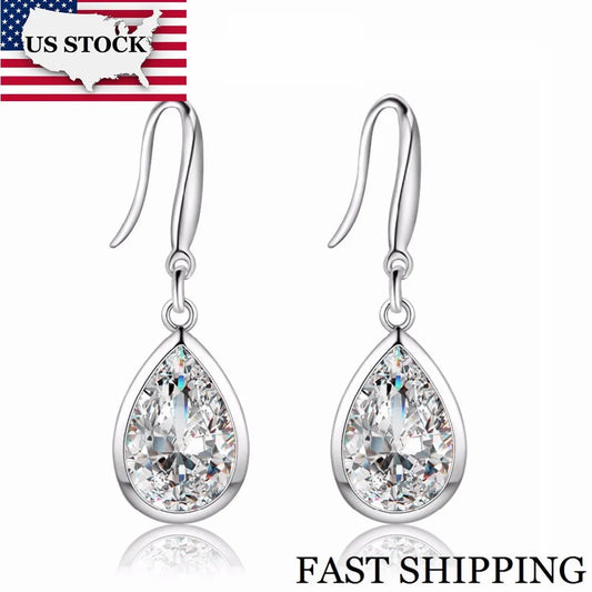 Crystal Water Drop Earrings  Rhinestone Hanging Earings