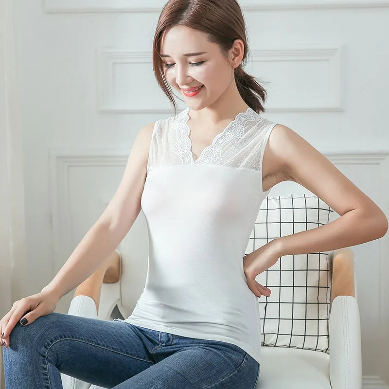 Hollow Out Lace Blouse Elegant Shirt Ladies Tops M-XXXL Crochet  Sleeveless  Shirts Women Blouses