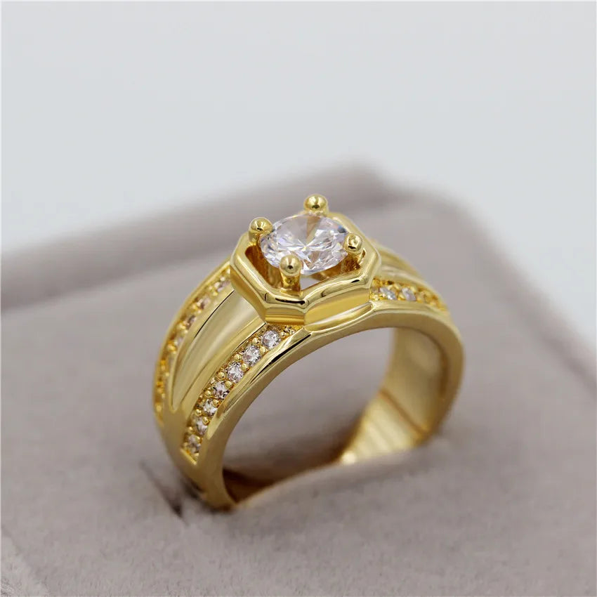 Gold Color Ring  Anillo Bijoux Anel Jewelry