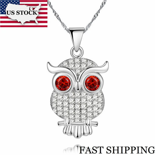 Anime Necklace Pendant Statement Necklace Owl Pendant Silver Jewelry