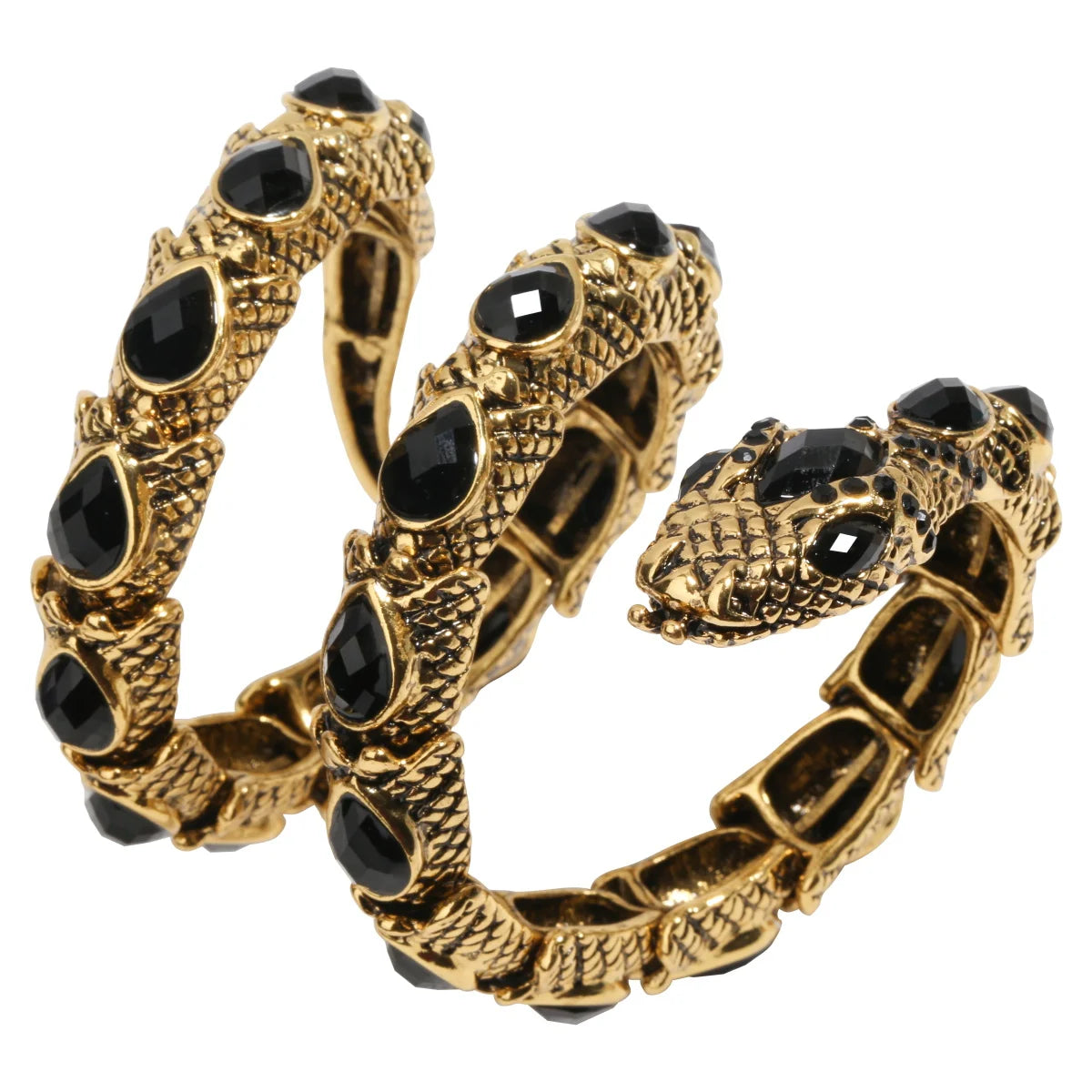 Stretch Snake Bracelet Armlet Upper Arm Cuff  Women  Crystal Bangle Jewelry Gold Silver Color