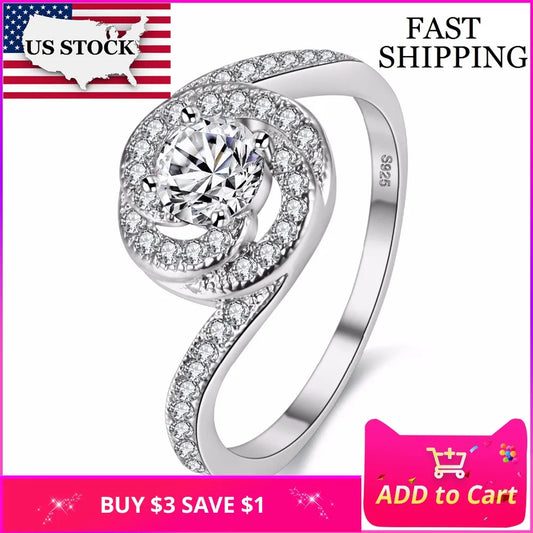 5 Colors White Silver Rings  Vintage Ring Crystal