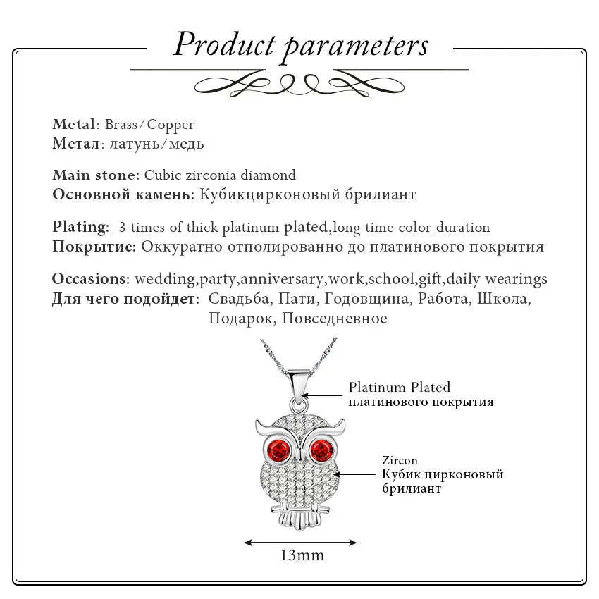 Anime Necklace Pendant Statement Necklace Owl Pendant Silver Jewelry