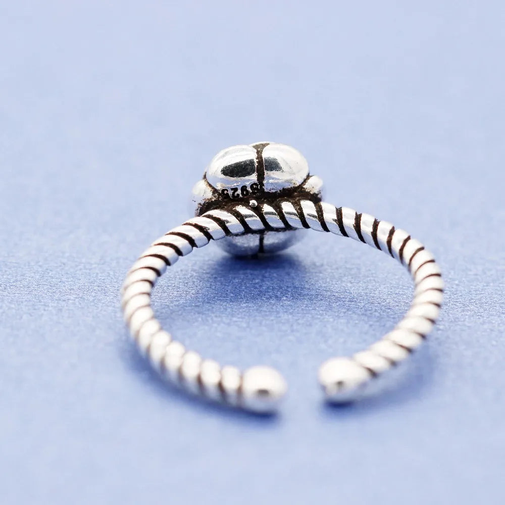 Adjustable Flower Rings with Stones