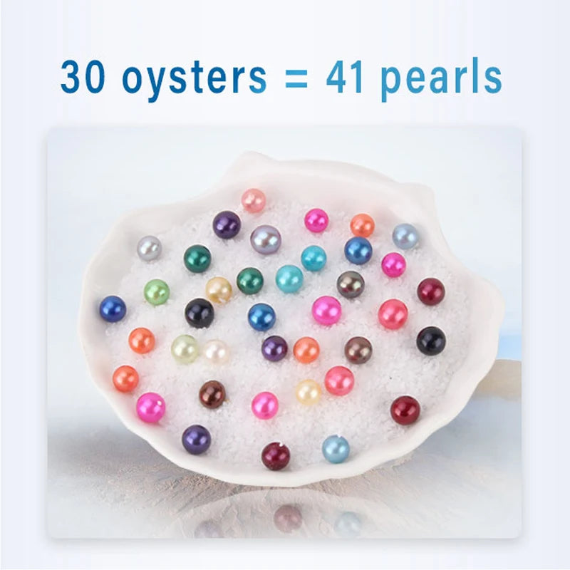 30pcs 6-8mm Mix 20 Colors Round Akoya Pearl Beads