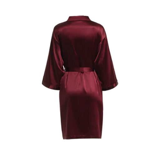 Women Matte Satin Plain colors thick satin Sleepwear Casual Home wear