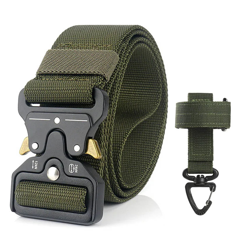 4.3cm Military Belt 1200D Strong Soft Nylon Wide Belt Rust-Proof Metal Buckle Tactical