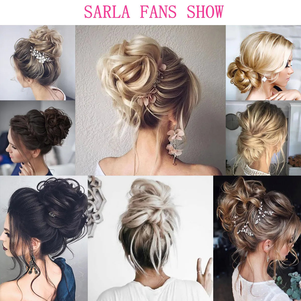 Synthetic Messy hair piece Daily Use Chignon Scrunchies Fake Elastic Hairpiece Blonde Brown Donut Bun For Women