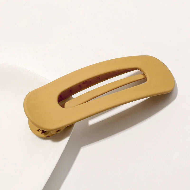 Frosted Large Hair Clips For Women Girl Hair Accessories Fashion Color Solid Acrylic Hairpins Toothed Non-slip BB Barrette